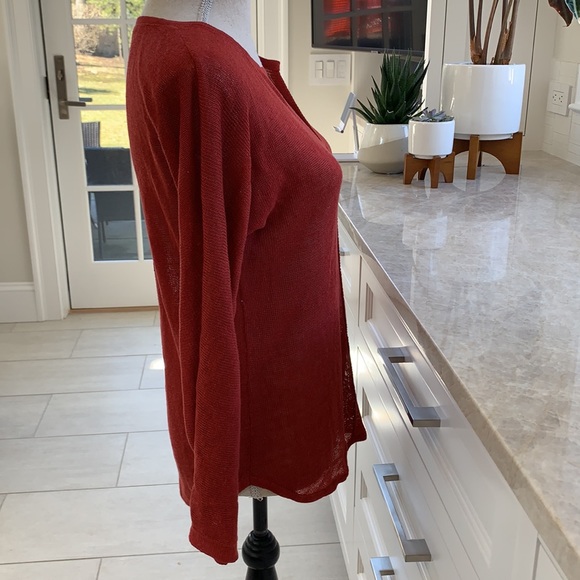 Project split neck linen sweater - Picture 7 of 10